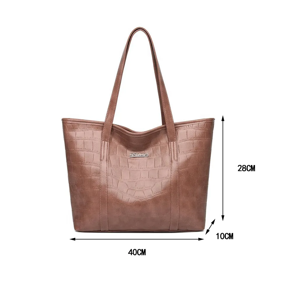 Women’s Solid Colour Large Capacity Shoulder Bag