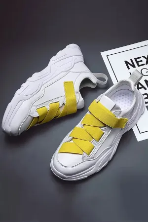 Yellow Band Straps White Chunks