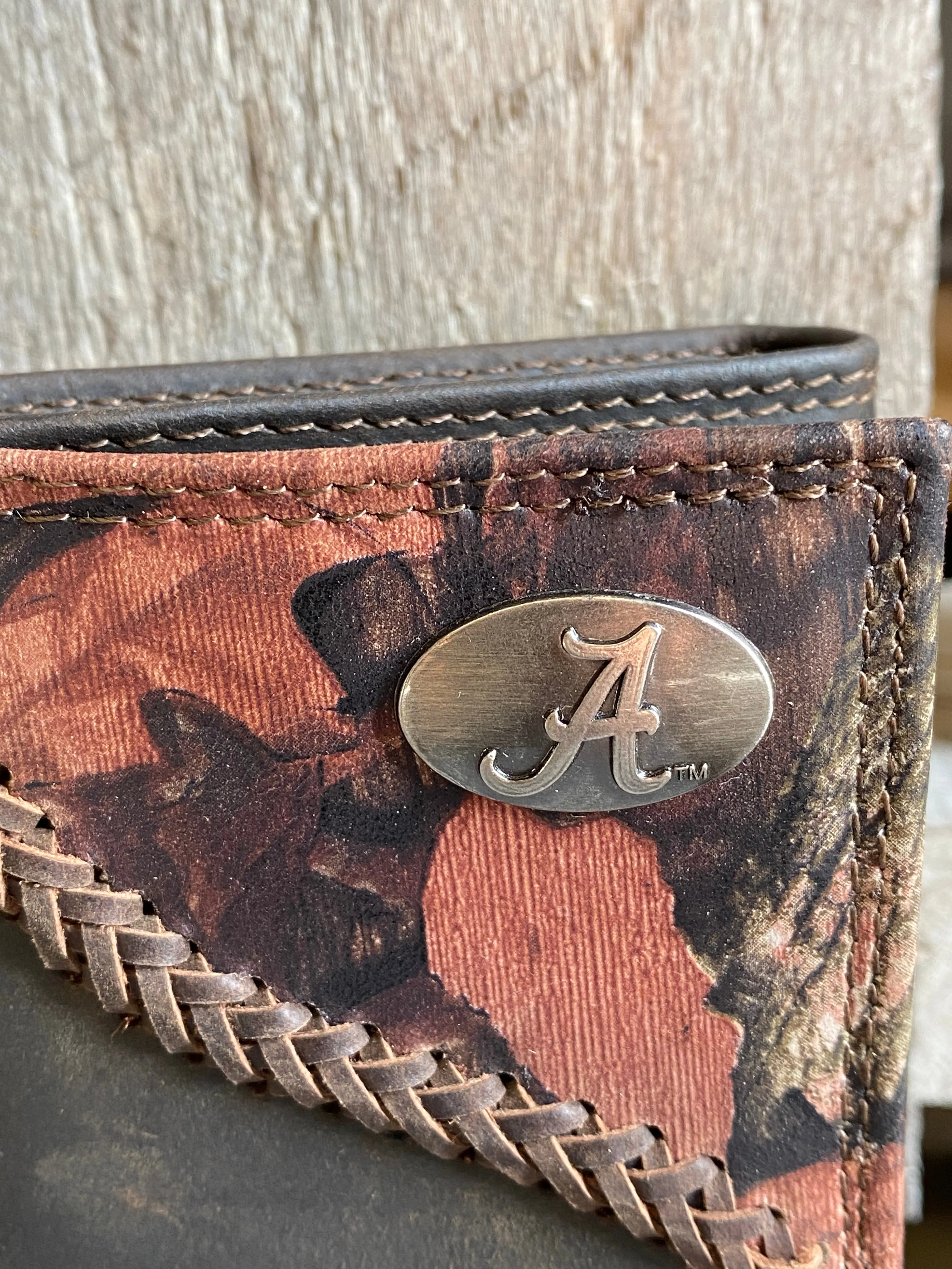 Zep-Pro IWT2FNC-UAL University of Alabama Crimson Tide 1/2 Mossy Oak Camo/Brown Tri-fold Wallet