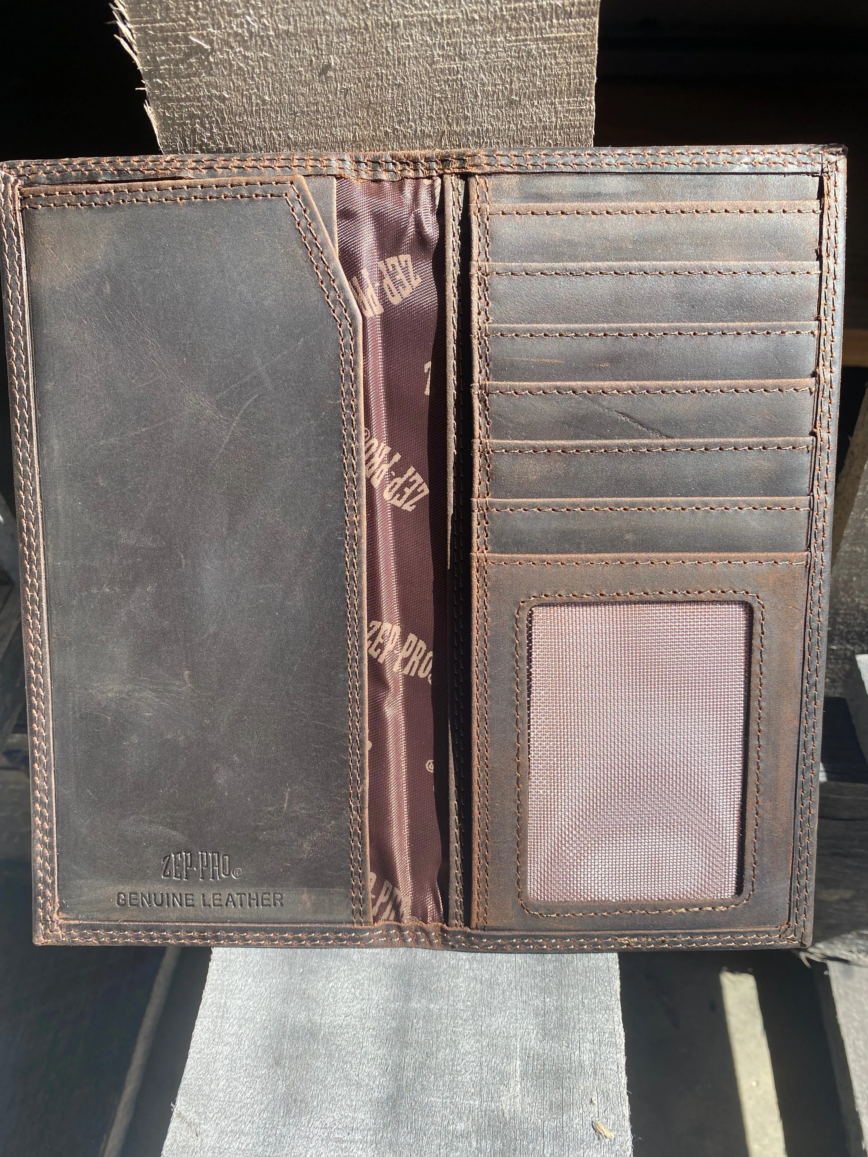 Zep-Pro IWT4CRZH-PSU Penn State University Nittany Lions Brown “Crazy Horse” Leather Tall Wallet